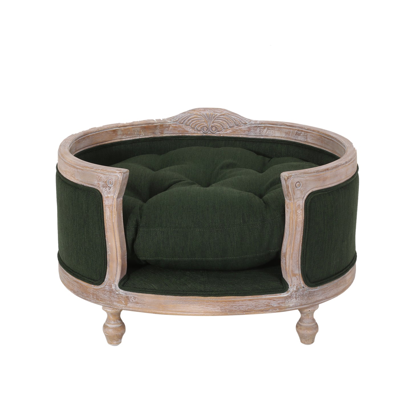 Burgos Contemporary Upholstered Medium Pet Bed with Wood Frame