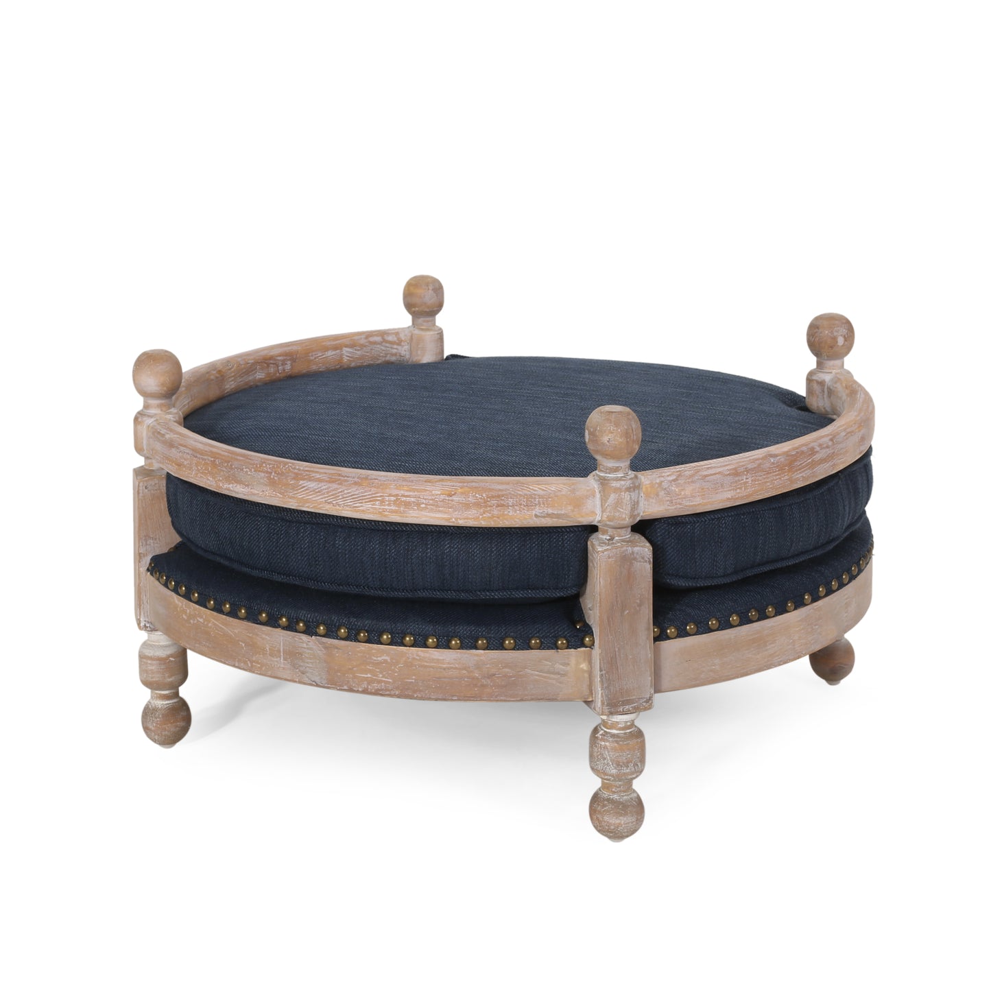 Corbett Contemporary Upholstered Medium Pet Bed with Wood Frame