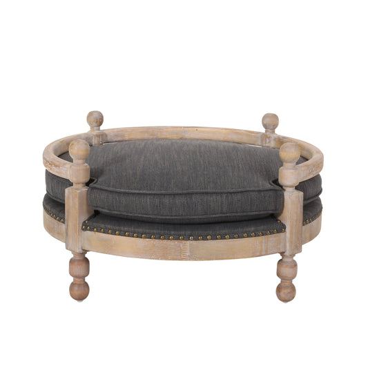 Corbett Contemporary Upholstered Medium Pet Bed with Wood Frame