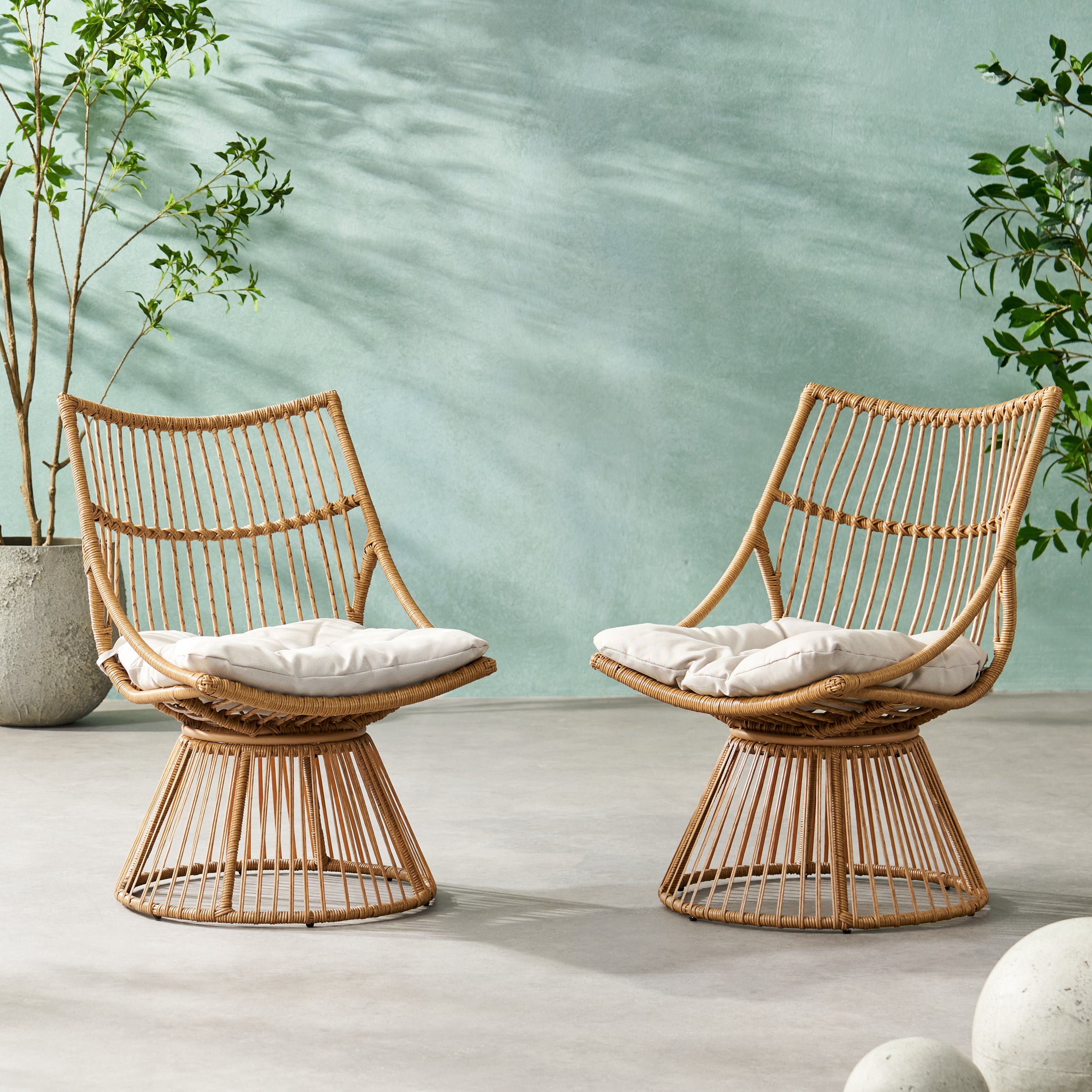 Lounge discount set wicker