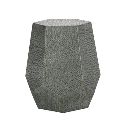 Spofford Modern Hammered Iron Geometric Side Table