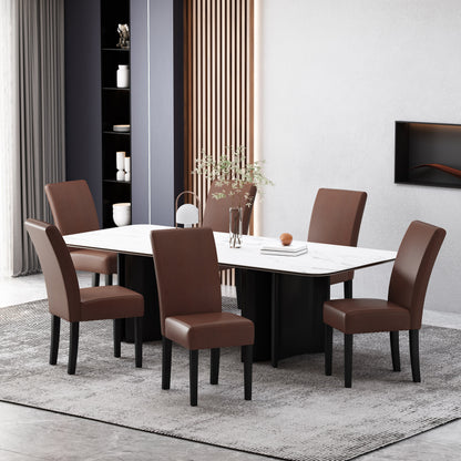 Thurber Contemporary Upholstered Dining Chairs, Set of 6