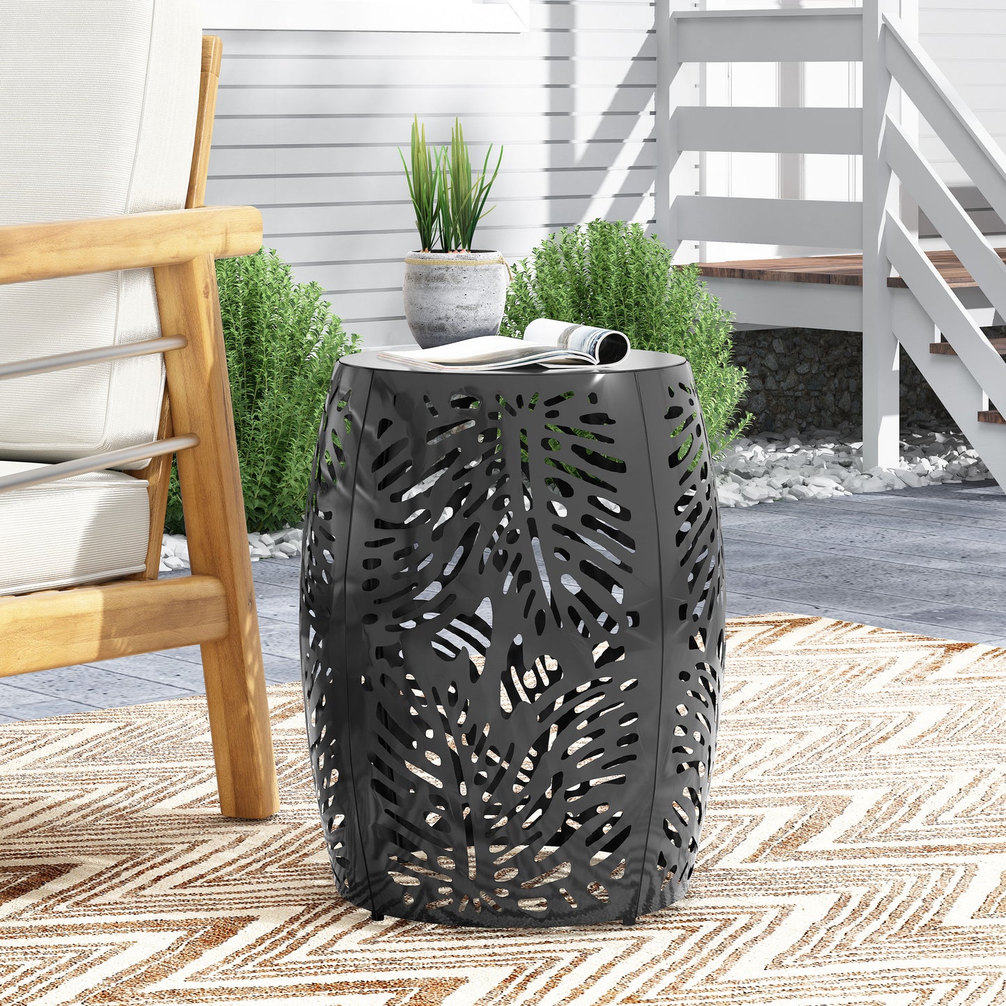 Holt Outdoor Metal Side Table