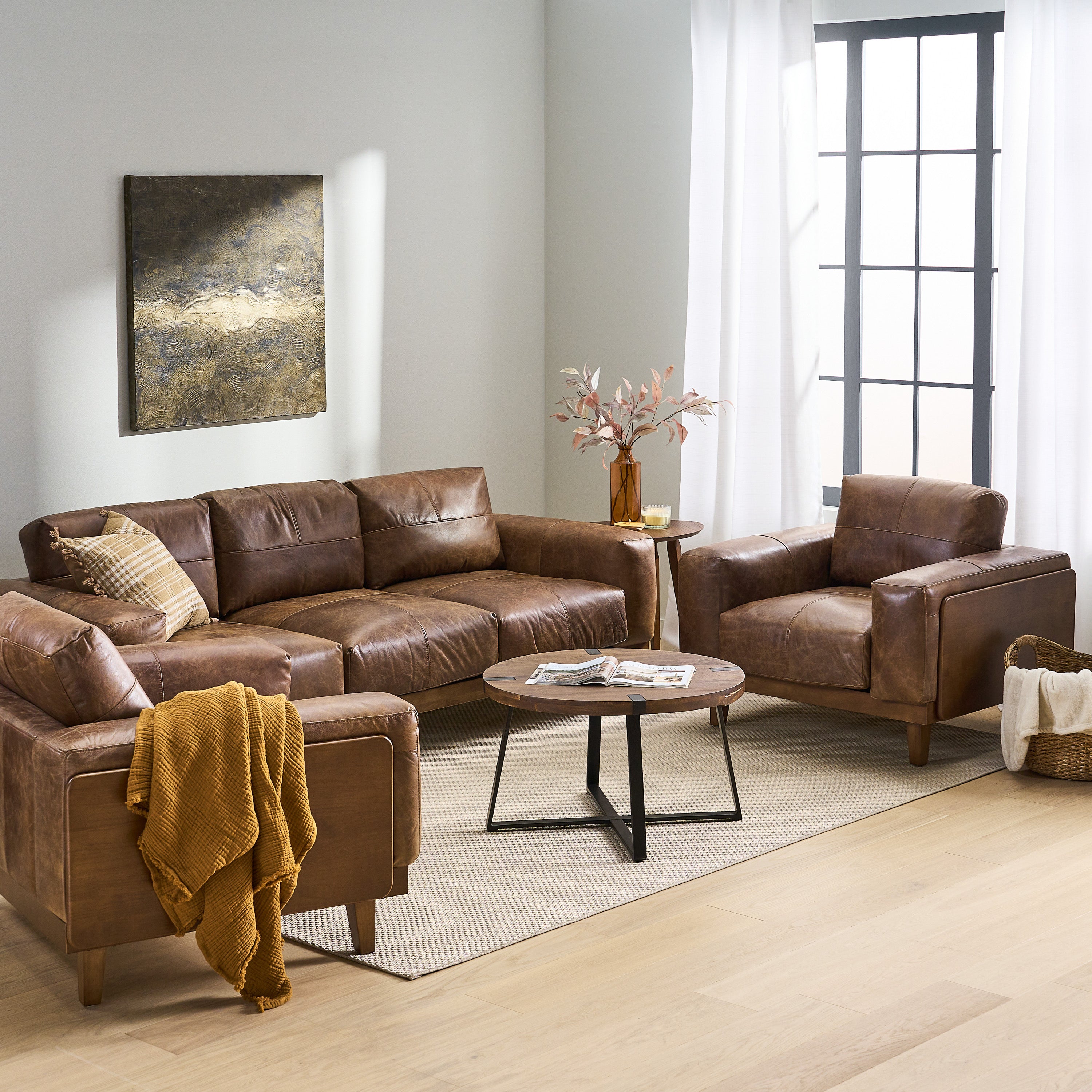 Oversized Living Room Sofa Set