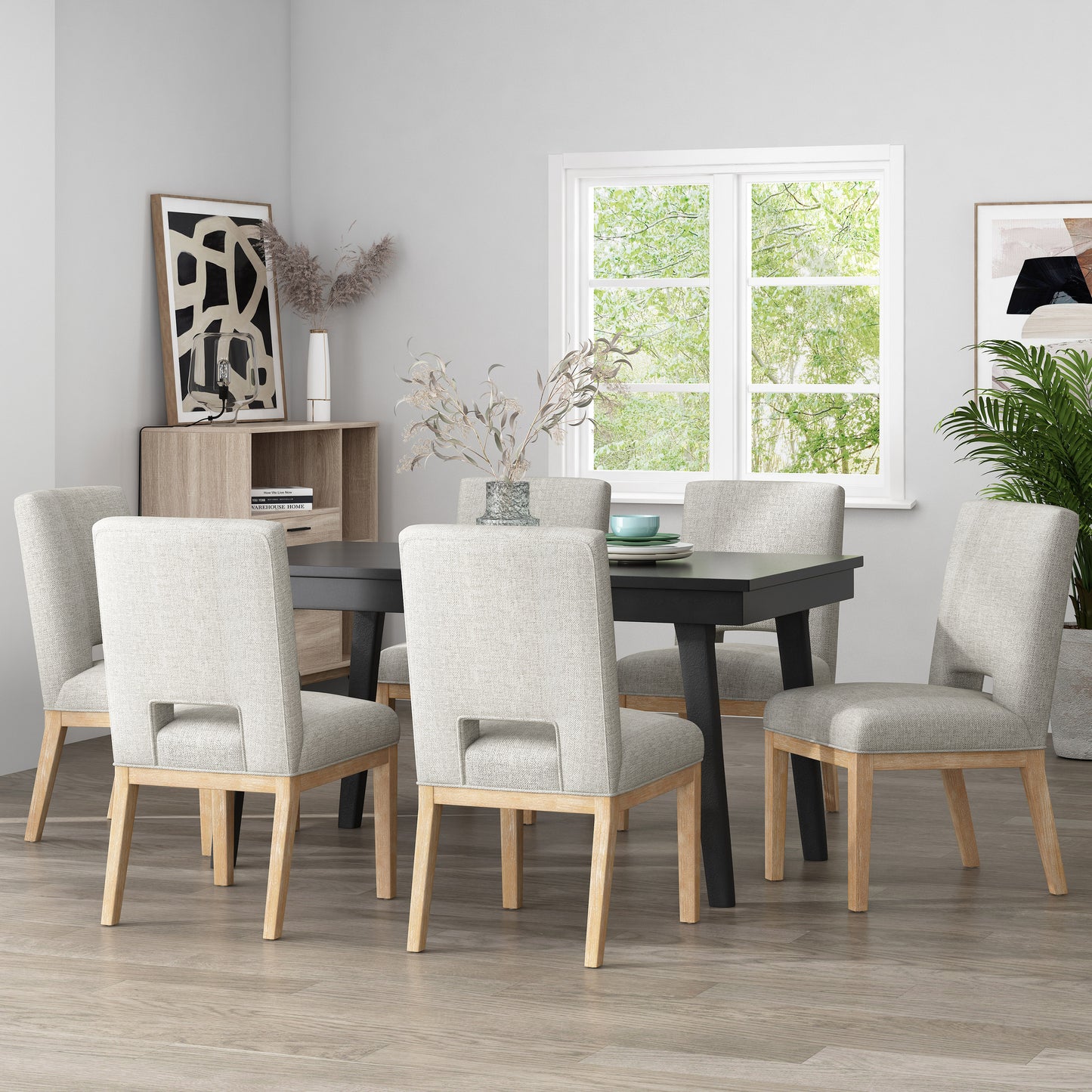 Parkey Upholstered Dining Chairs, Set of 6