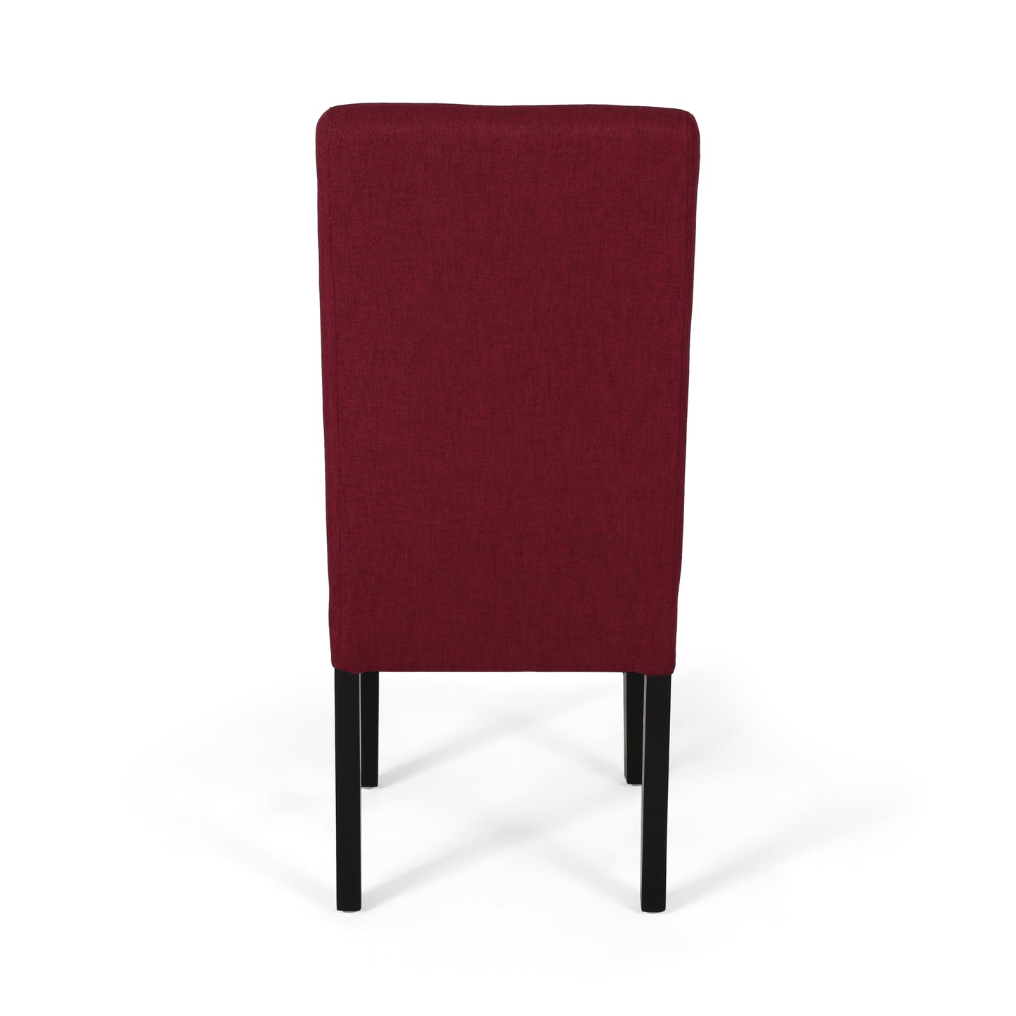 Raphael Wooden Dining Chairs (Set of 2), Deep Red and Dark Brown Finish