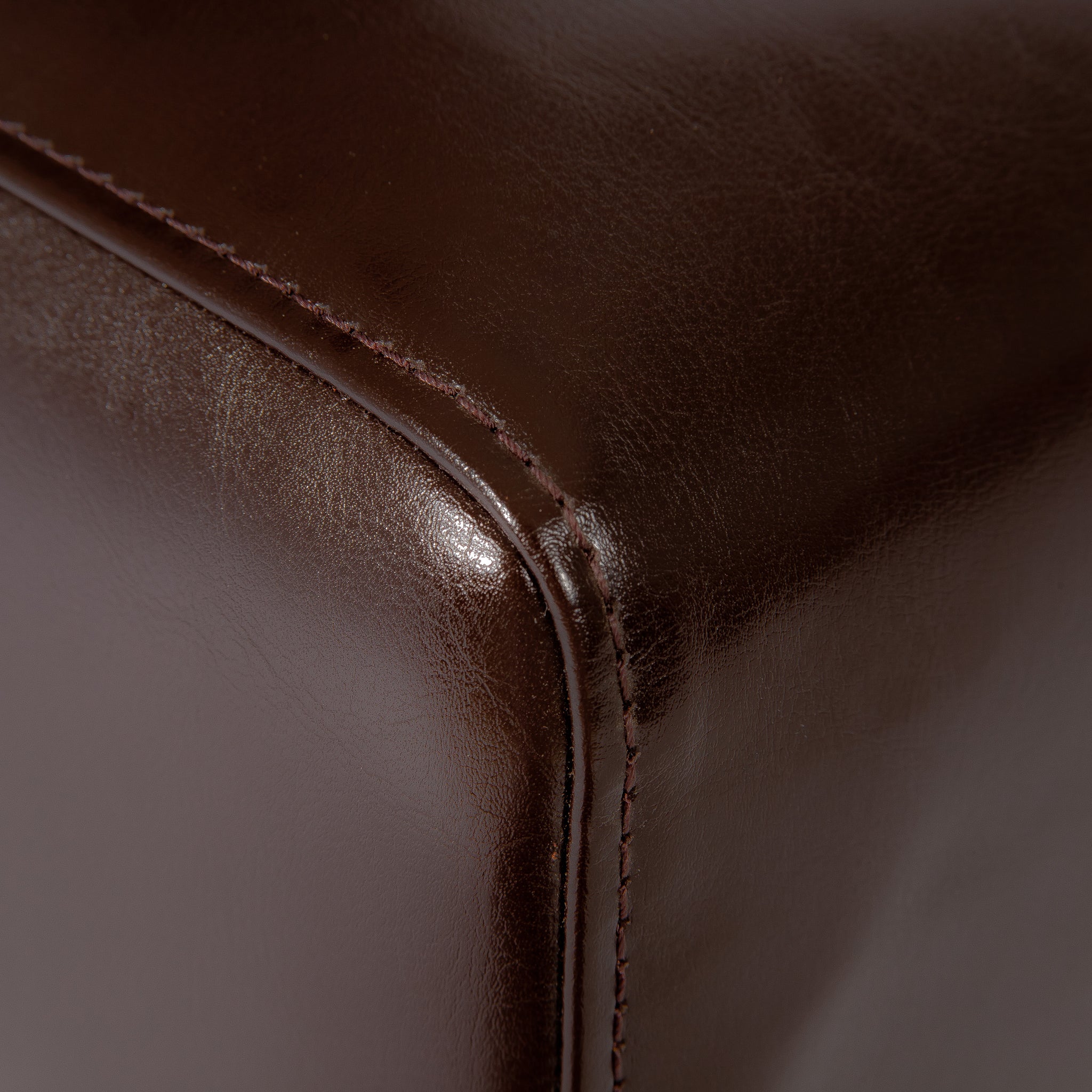 Percival T-stitched Chocolate Brown Leather Dining Chairs – GDFStudio