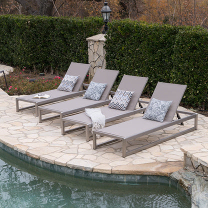 San Outdoor Mesh Chaise Lounge