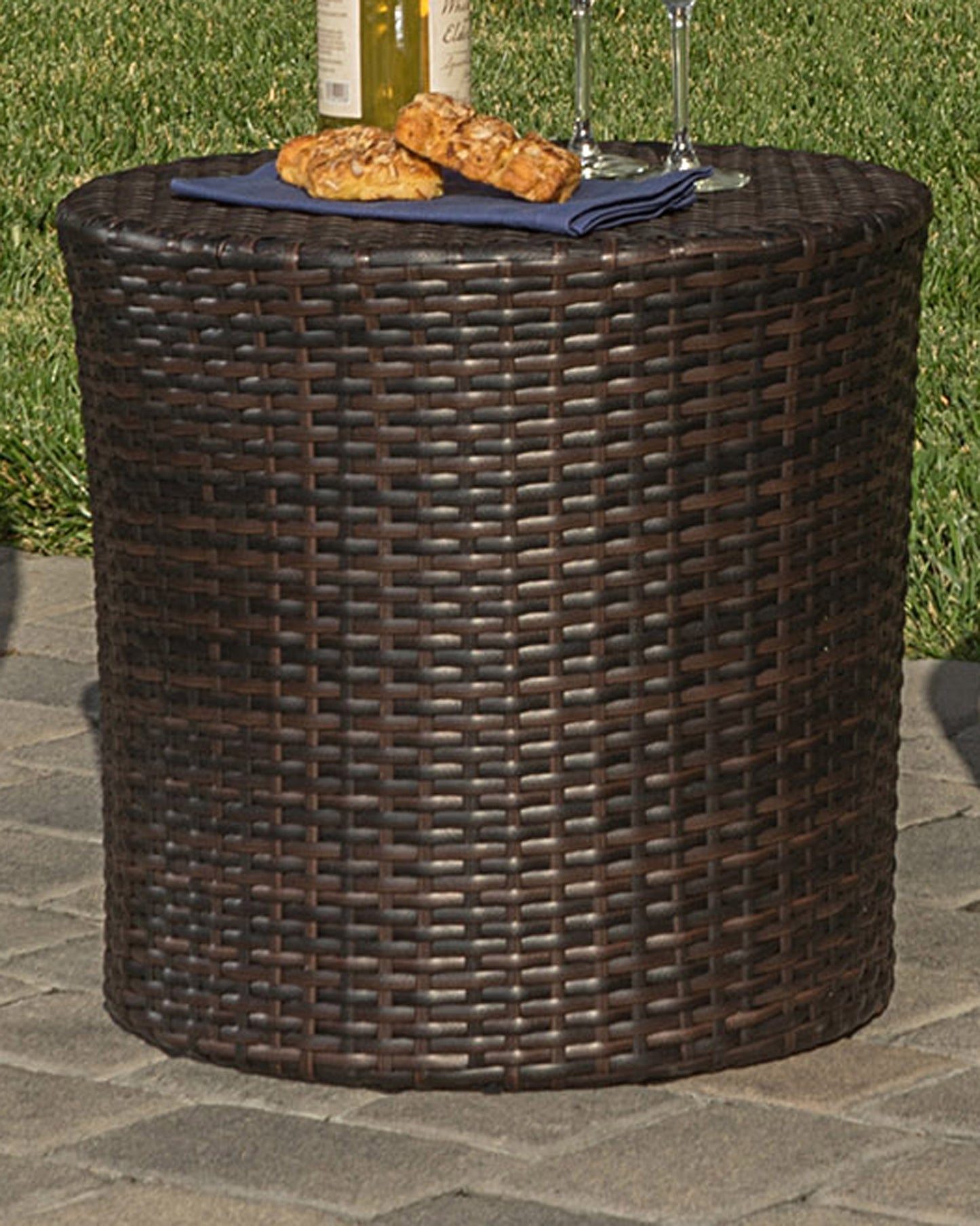 Vestavia Outdoors Brown Wicker 3 Piece Stacking Chair Chat Set