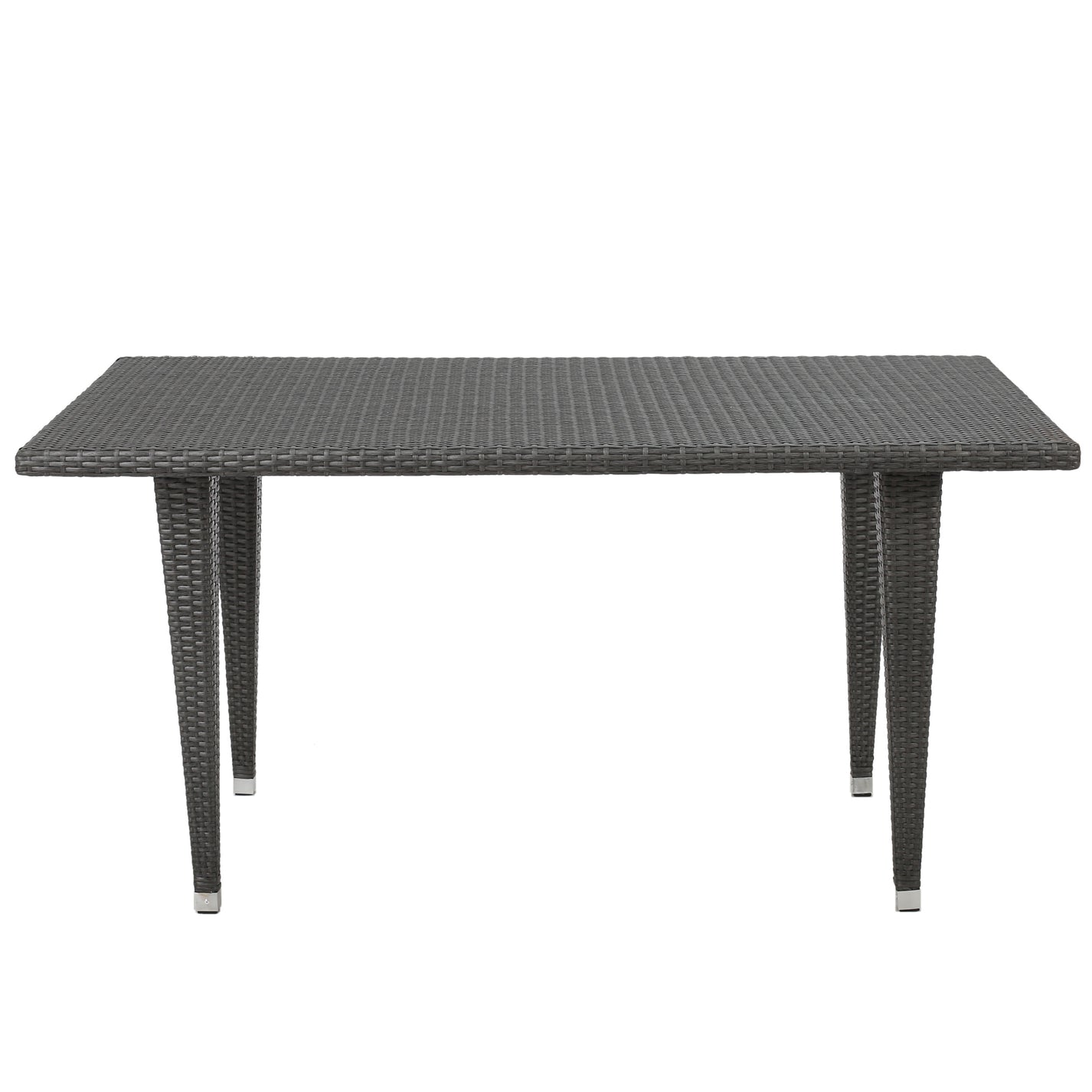 Aina Grey Wicker Outdoor Patio Table GDFStudio