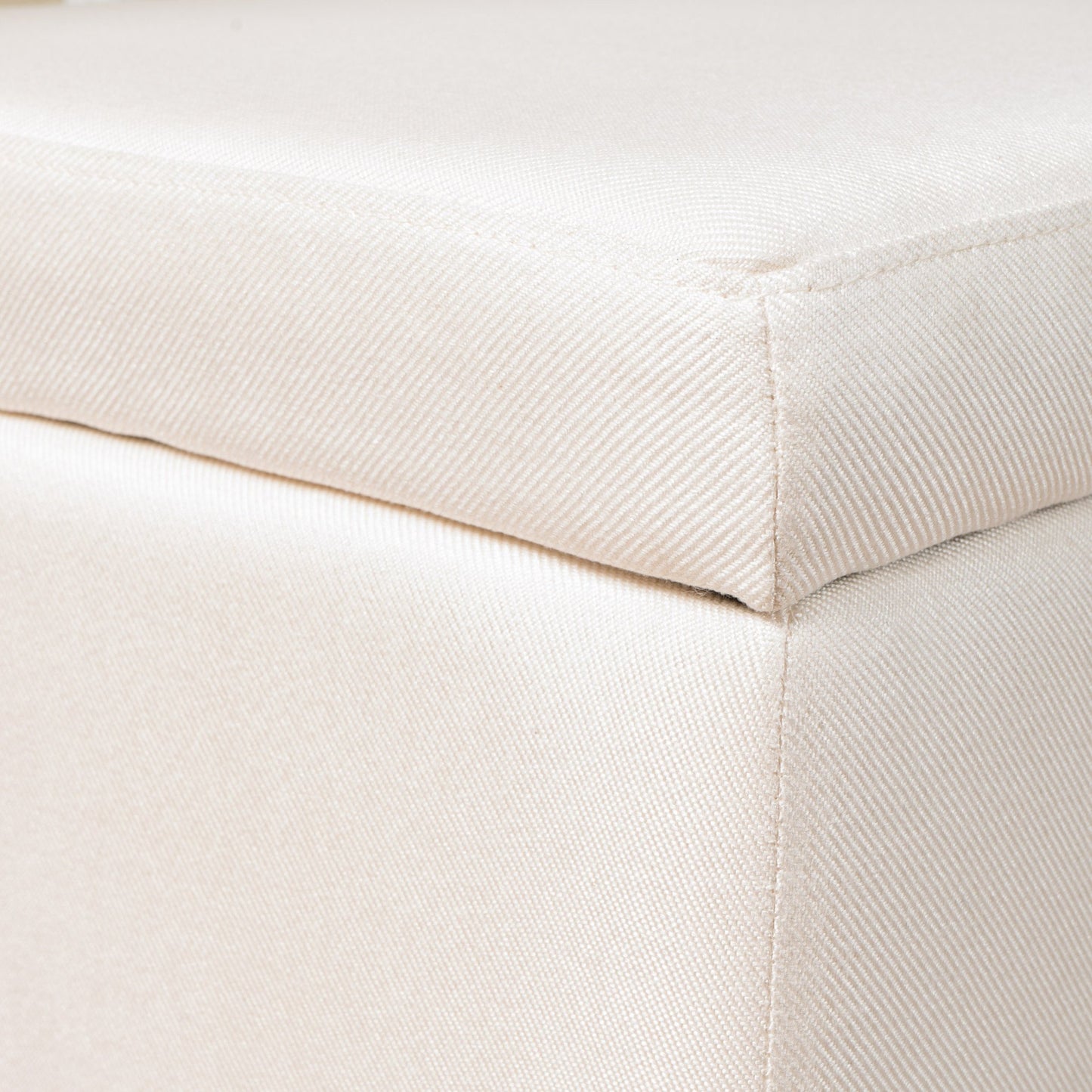 Labella Contemporary Fabric Upholstered Storage Ottoman with Nailhead Trim