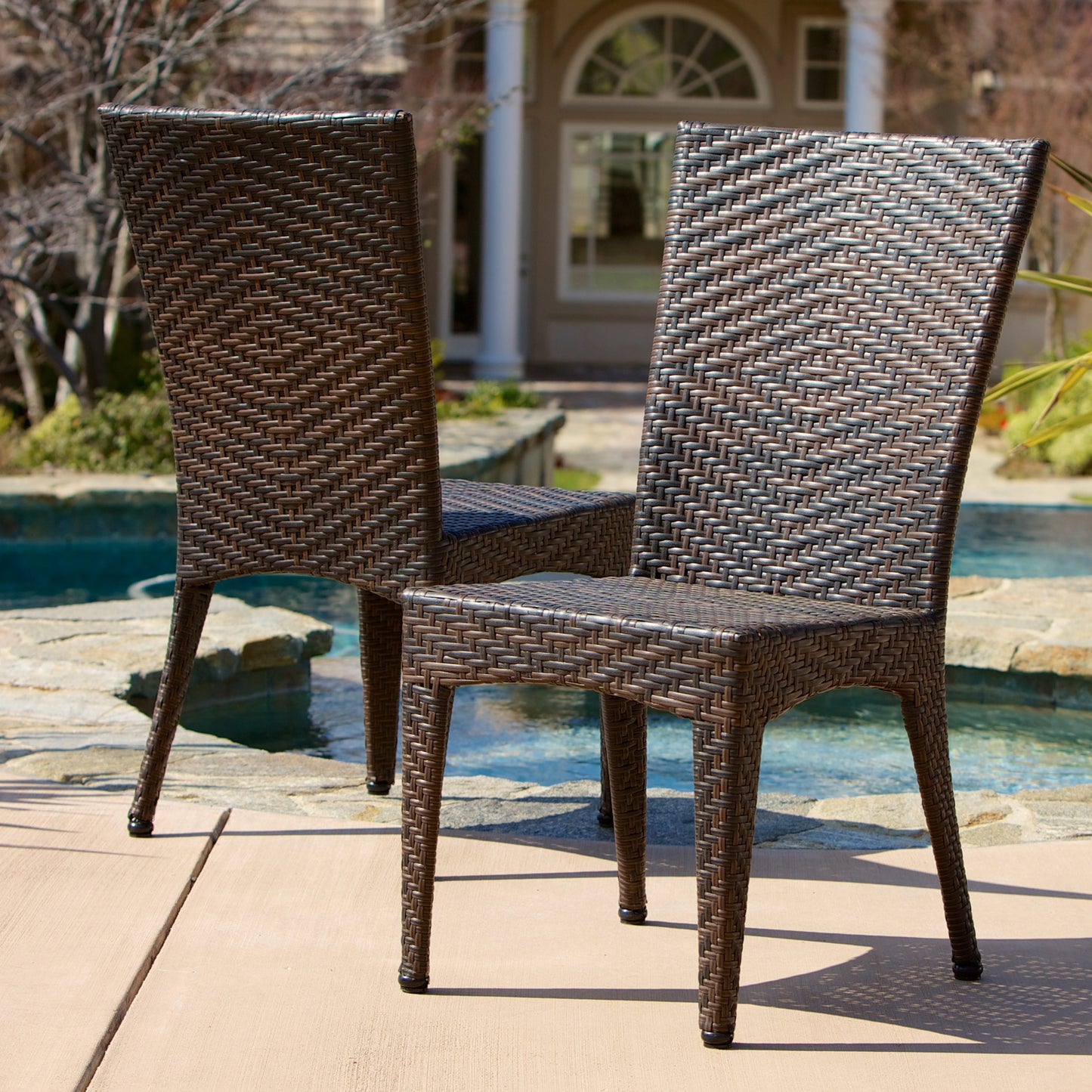 Solana Outdoor Wicker Chairs (Set of 2)