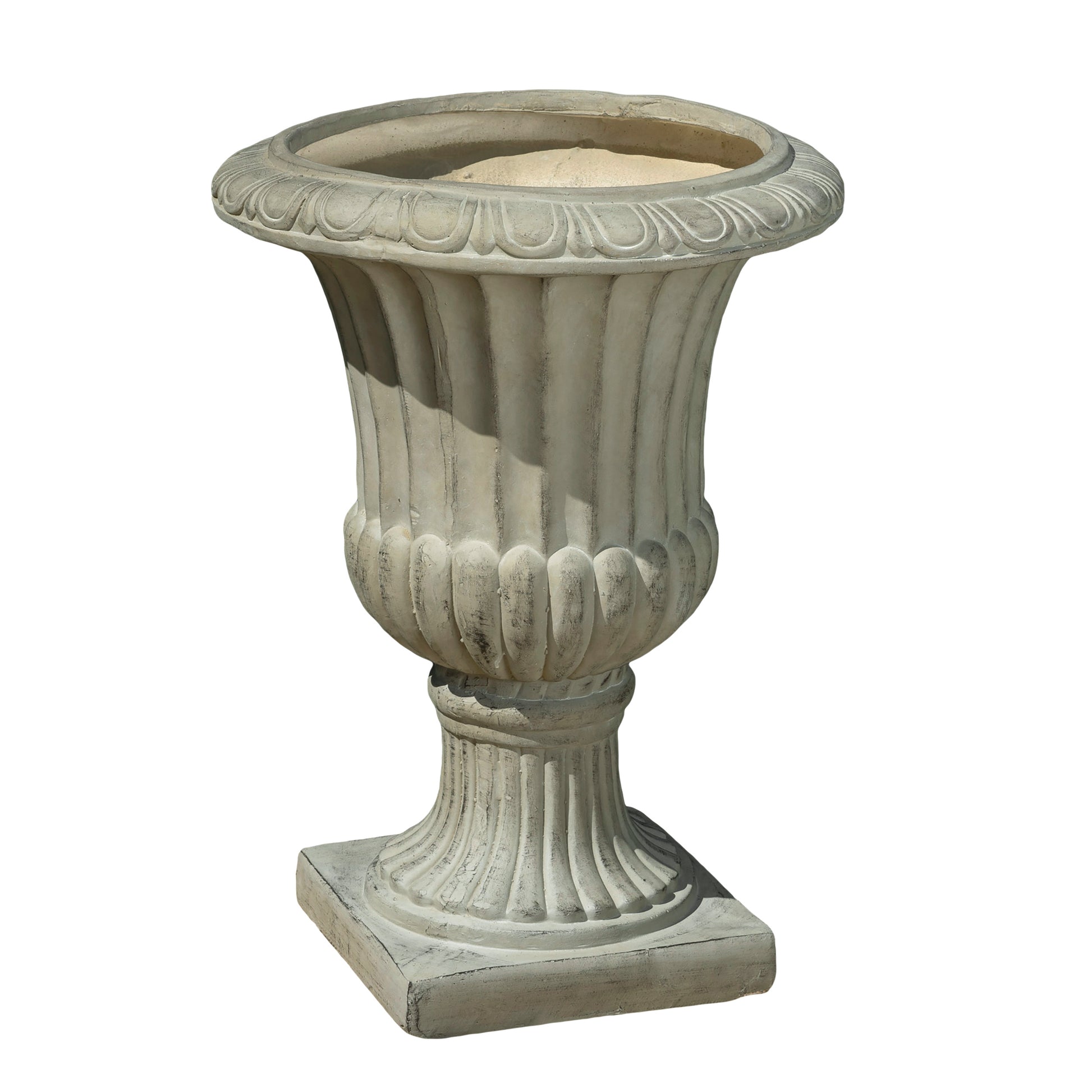 stone pot planter Napoli Outdoor Roman Antique Green Stone Garden Urn Planter