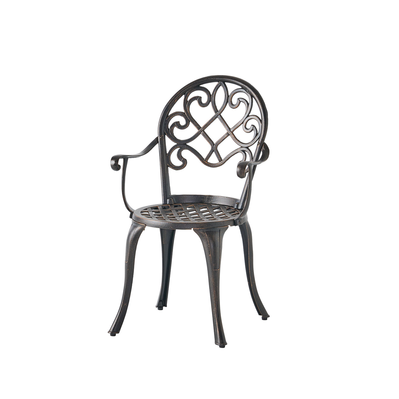Palermo Copper Cast Aluminum 3pc Bistro Set GDFStudio