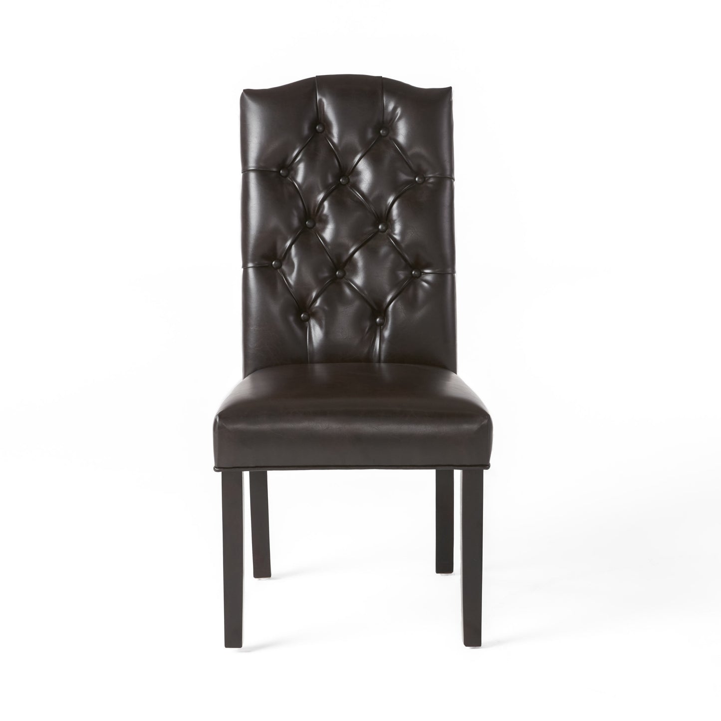 Clark Brown Leather Dining Chair (Set of 2)