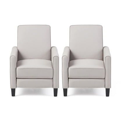 Lucas Contemporary Fabric Recliner (Set of 2)