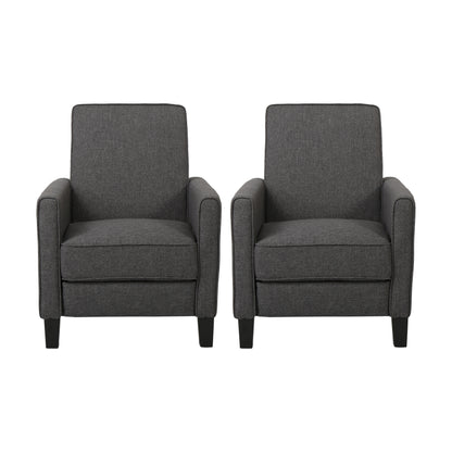 Lucas Contemporary Fabric Recliner (Set of 2)