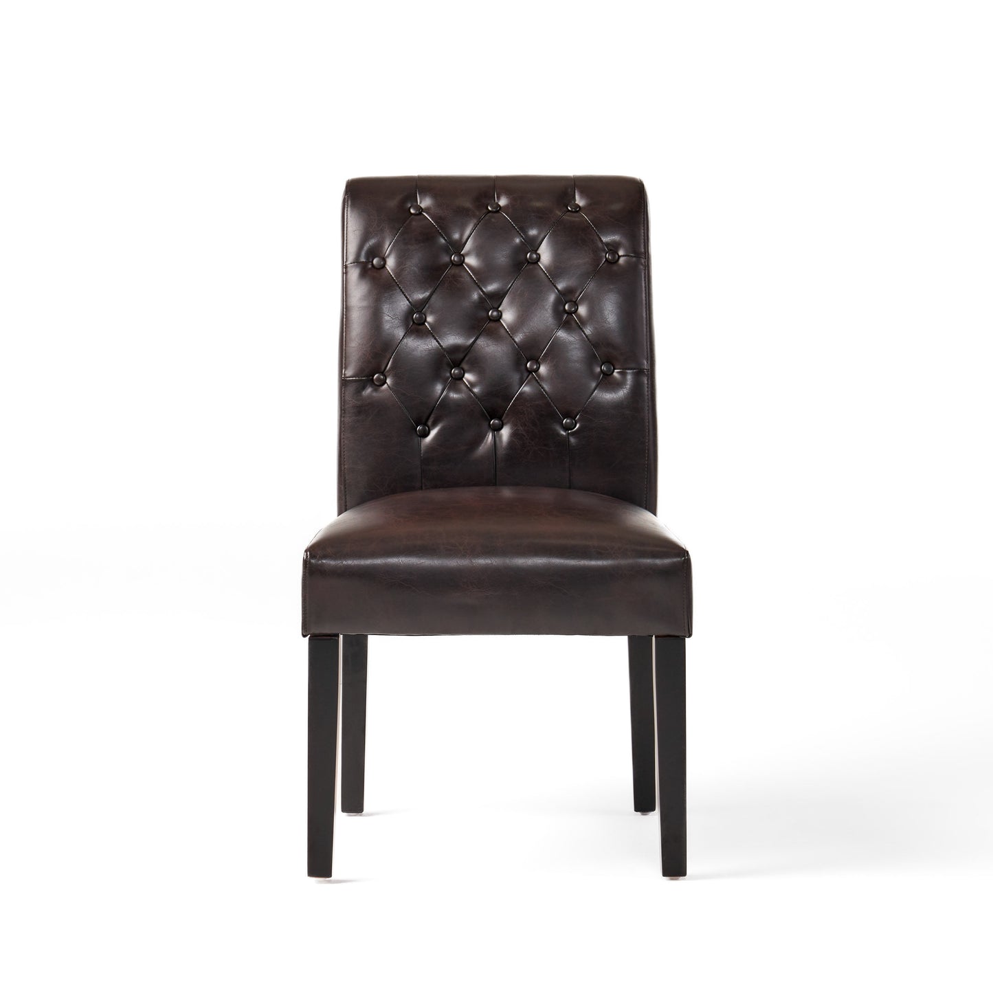 Elliston Leather Tufted Dining Chairs (Set of 2)