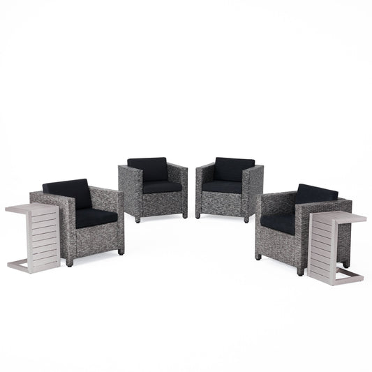 Venice 4-Seater Outdoor Chat Set with Side Tables