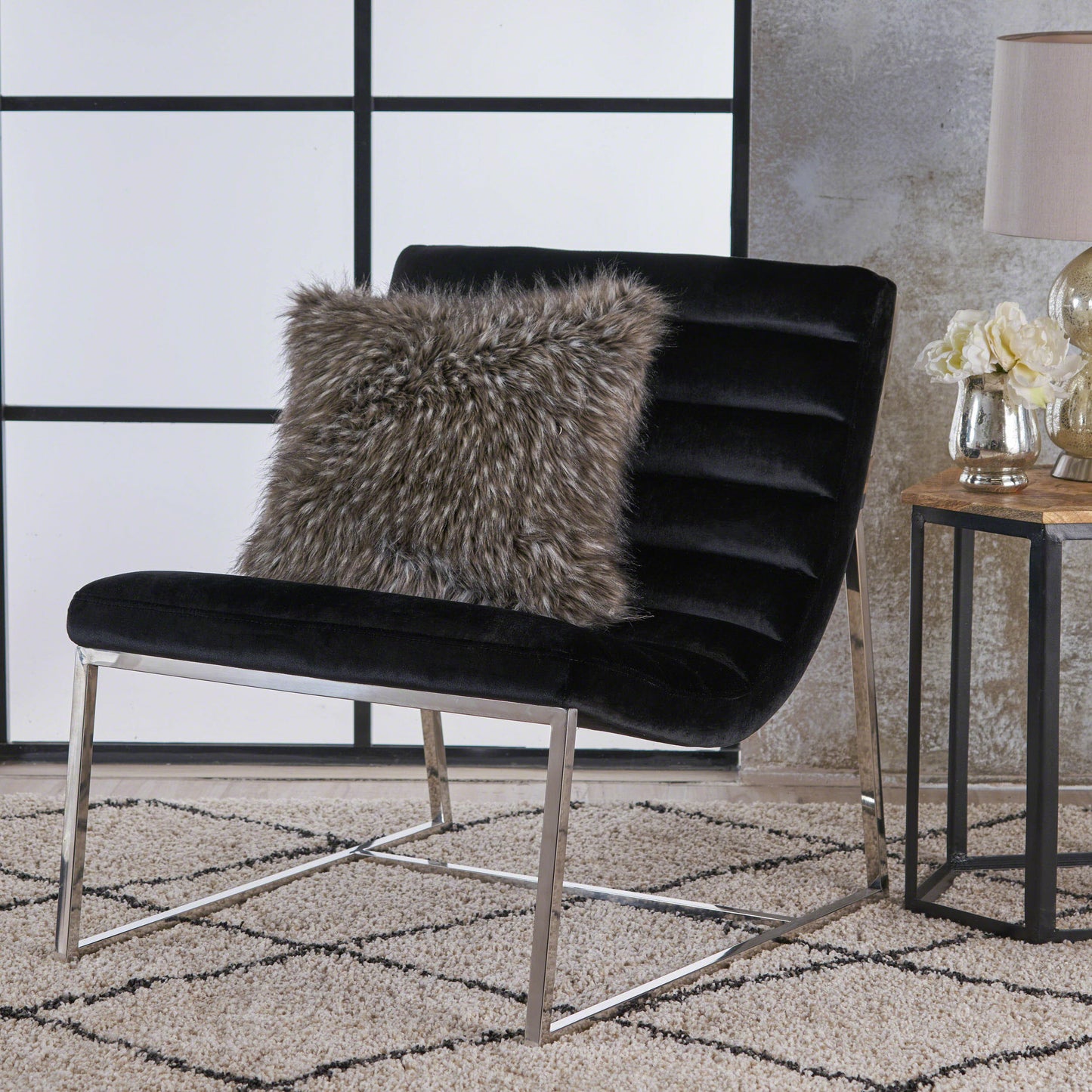 Felicia Parisian Modern Velvet Lounge Accent Chair