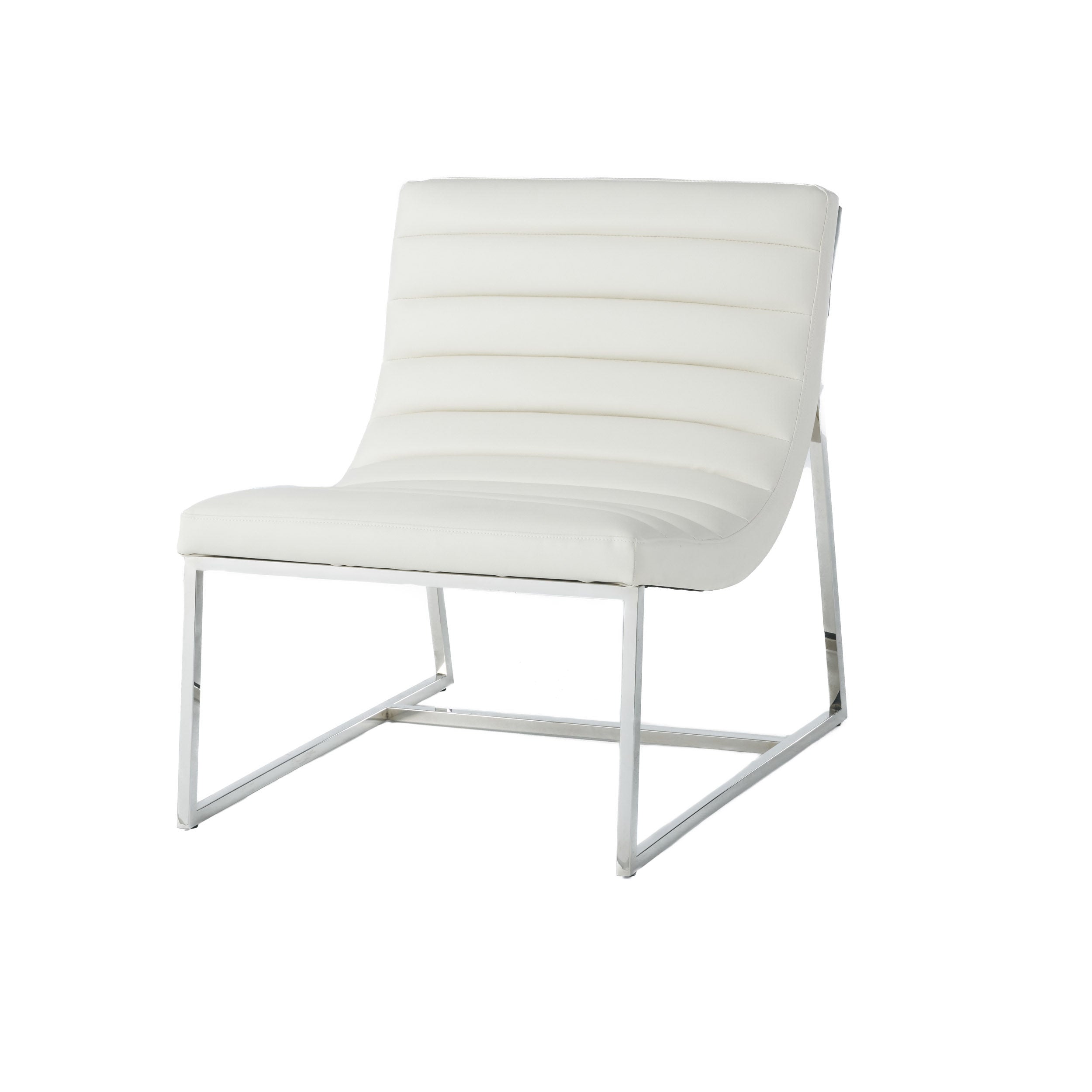 Small white best sale leather chair