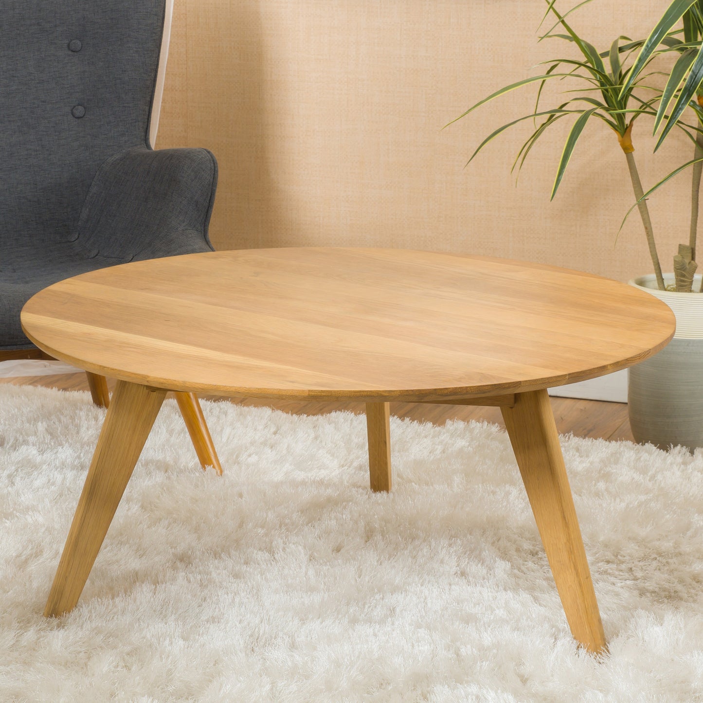 Mimaya Natural Stained Wood Coffee Table