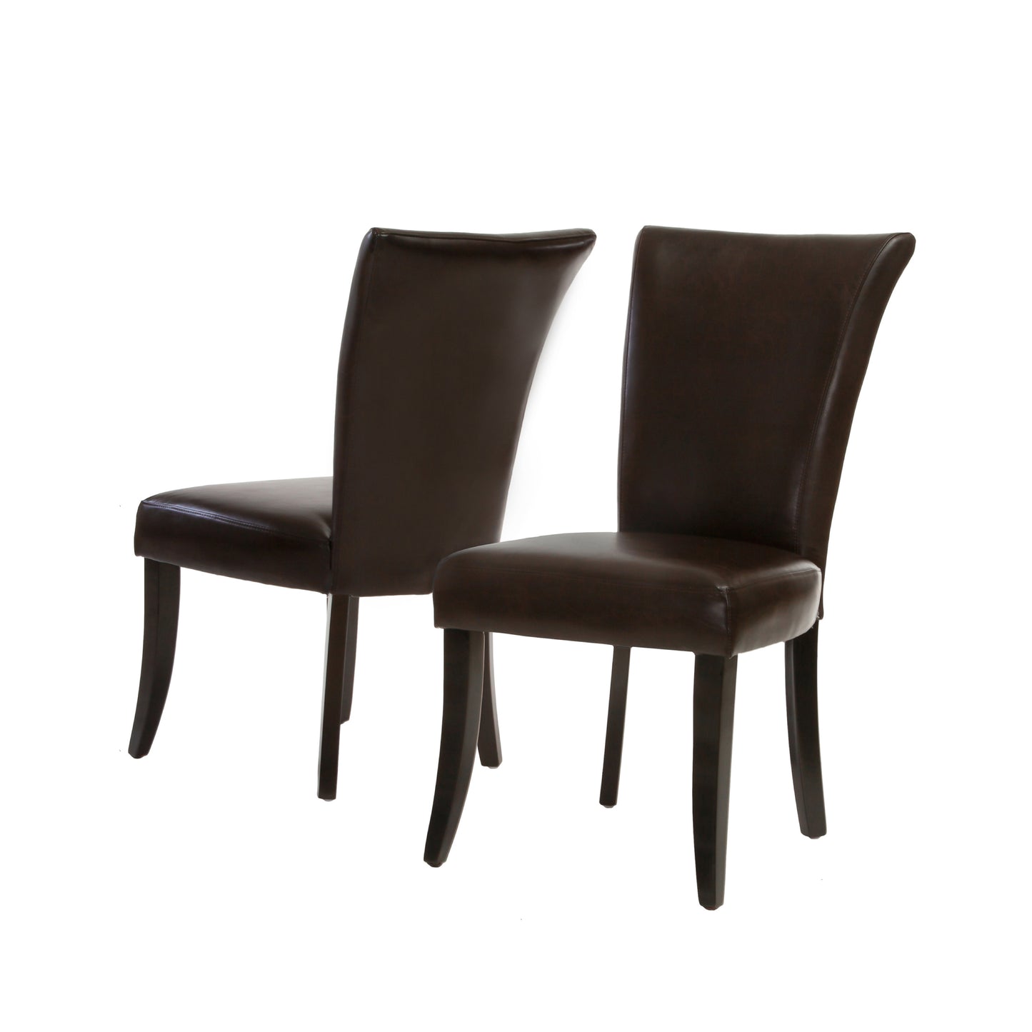 Monroe  Brown Leather Dining Chairs (Set of 2)