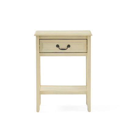 Noah Weathered Wood Top Drawer Accent Table