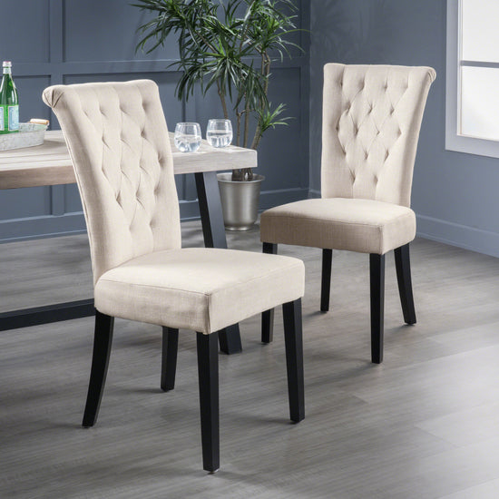 Paulina Fabric Dining Chairs (Set of 2) – GDFStudio