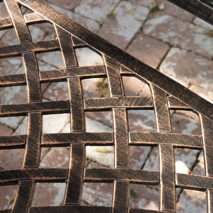 Casablanca Outdoor Copper Cast Aluminum Bench