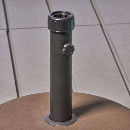 55 lb patio umbrella base Gretna Outdoor 55 lbs Circular Concrete Umbrella Base – GDFStudio
