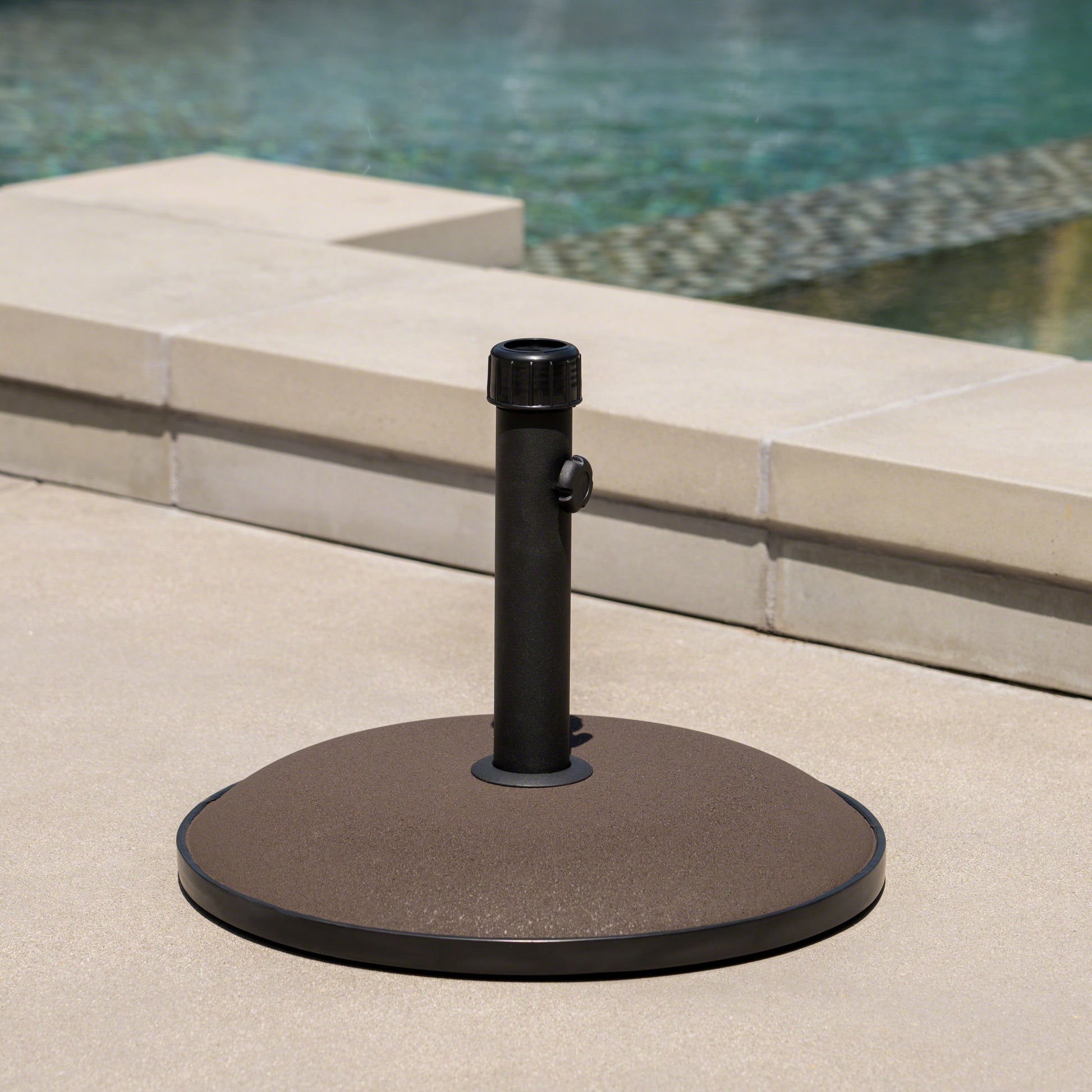 Hamilton Outdoor 33 lbs Circular Concrete Umbrella Base – GDFStudio