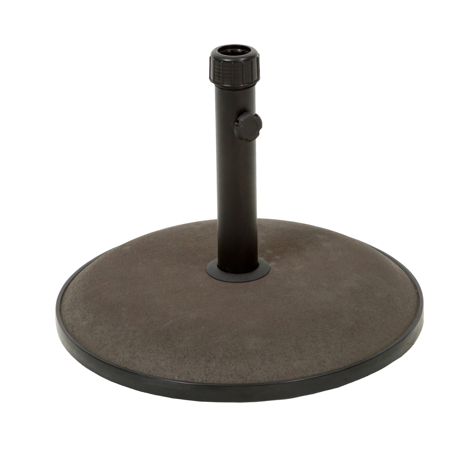 concrete patio umbrella base Benton Outdoor 66 lbs Circular Concrete Umbrella Base