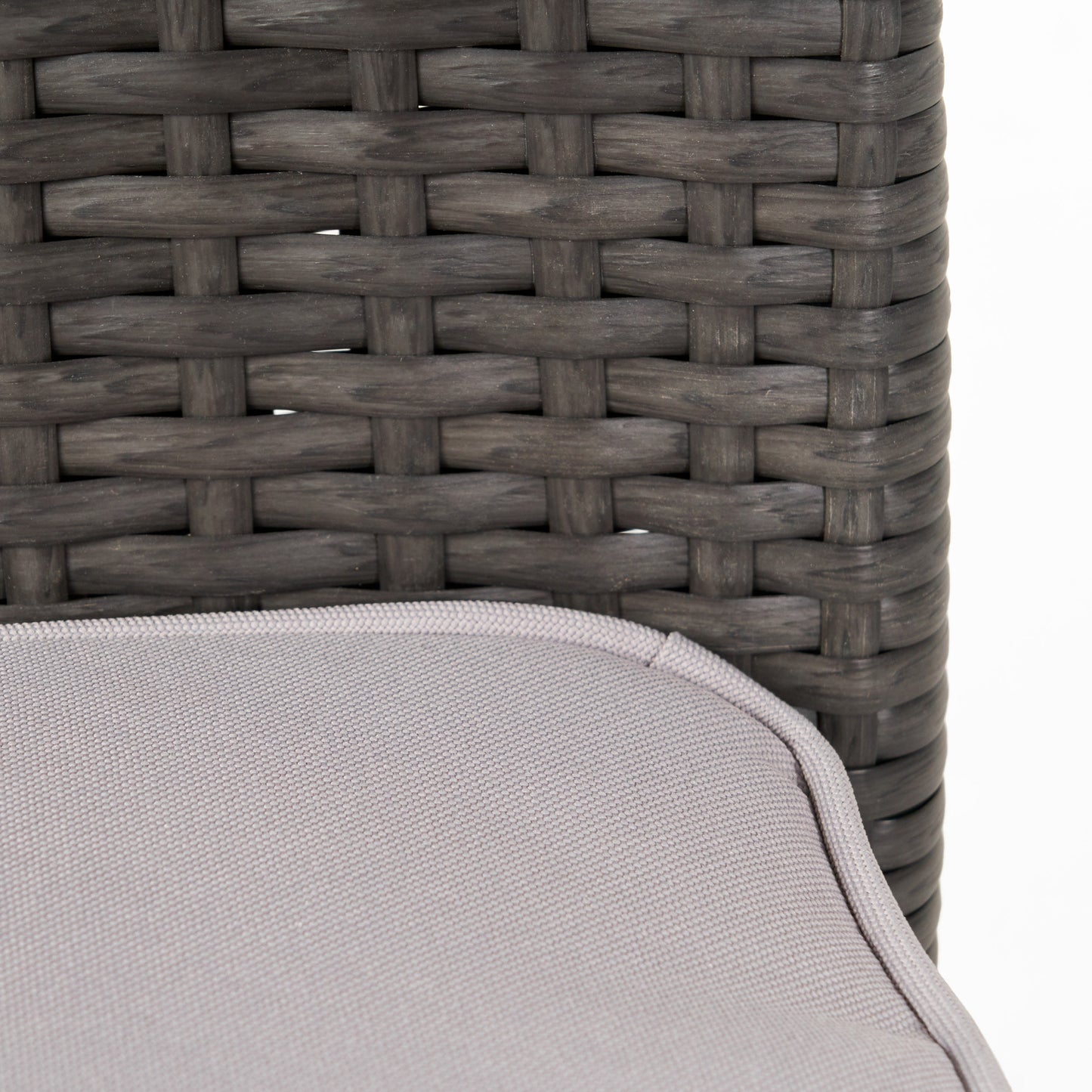 San Miguel Grey Wicker Stackable Patio Armchairs (Set of 4)