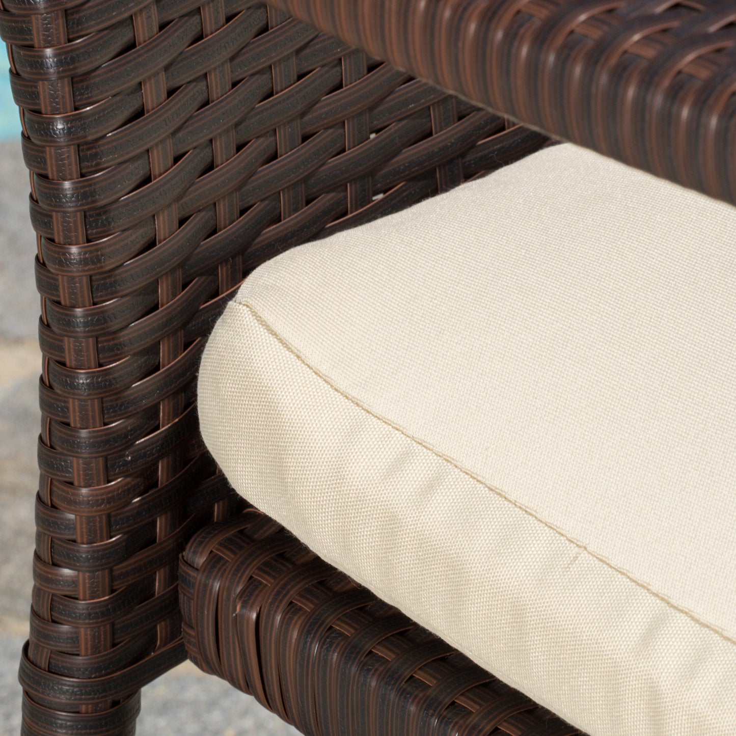 Mission Bay Outdoor Brown Wicker 3 Piece Chat Set