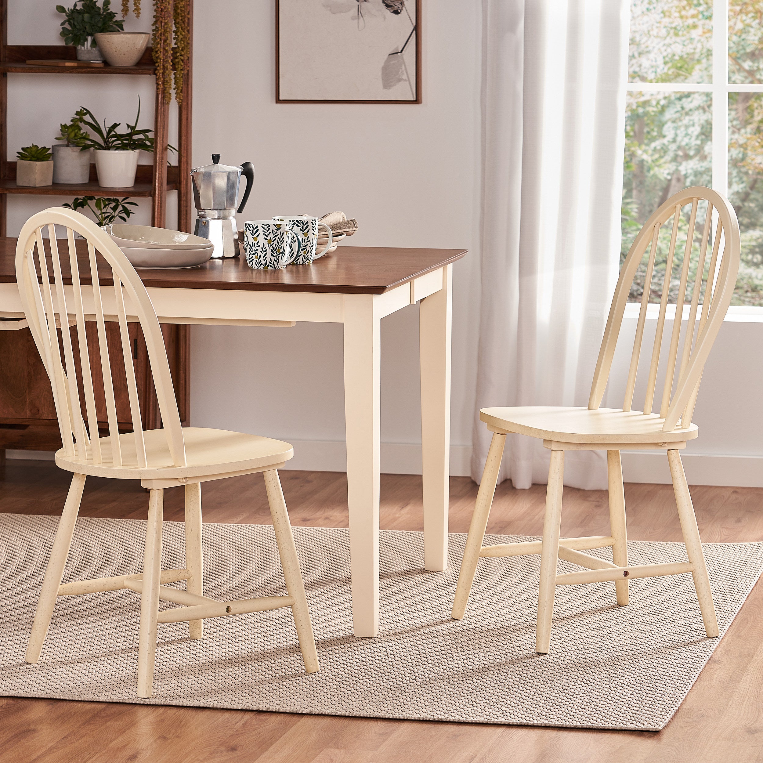 Carrington High Back Spindle Dining Chair Set of 2 GDFStudio