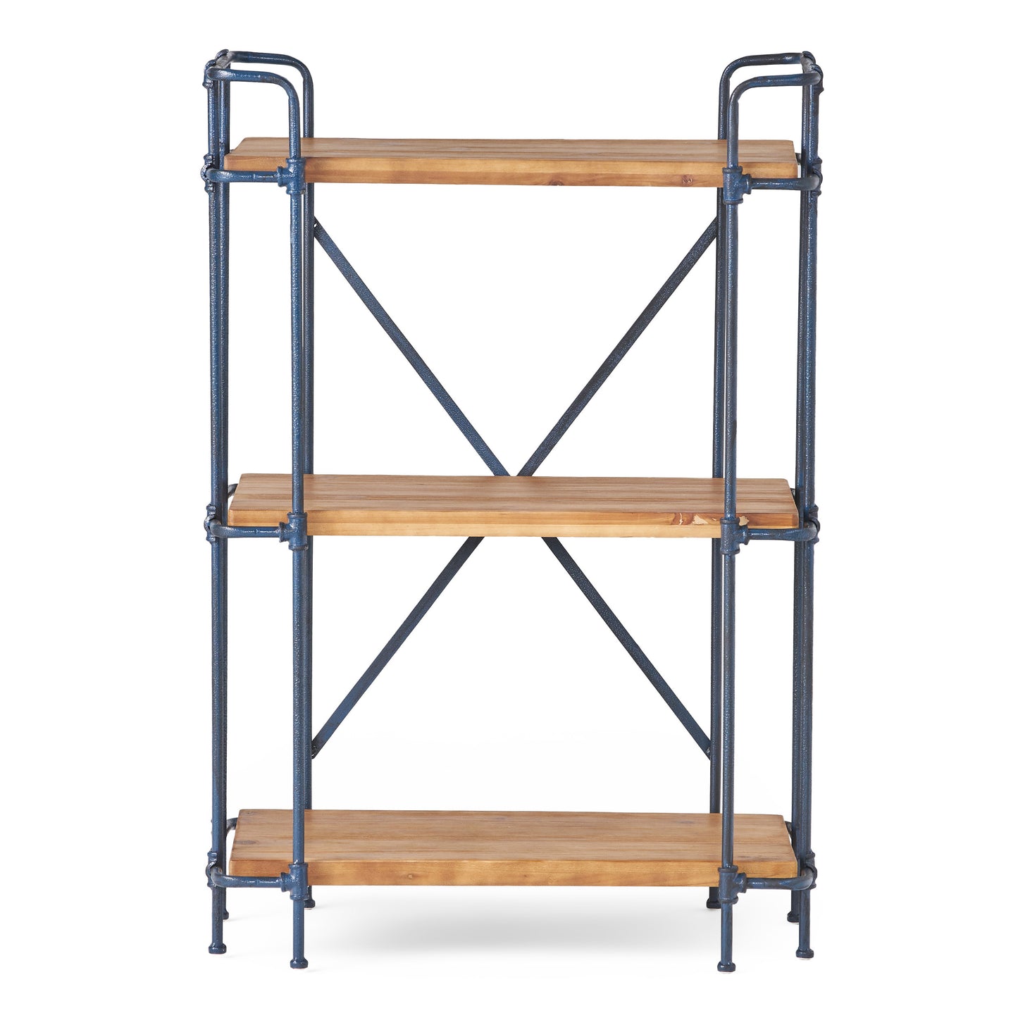 Mercia Industrial Pipe Design 3-Shelf Etagere Bookcase