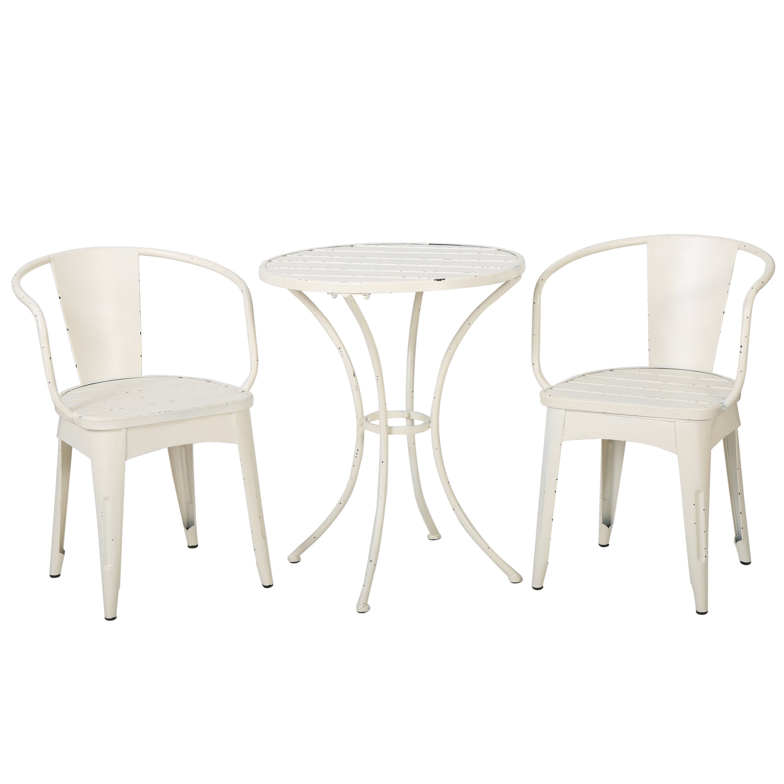 3 piece outdoor bistro set white hot sale