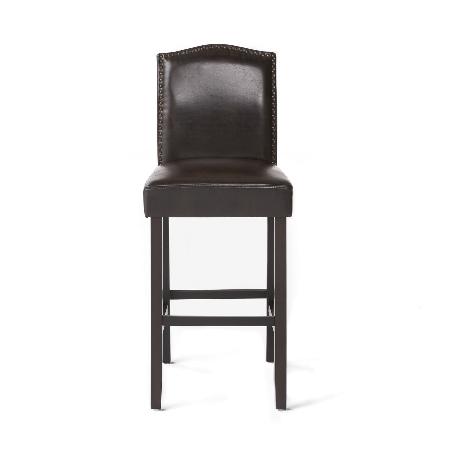 Auburn 30-Inch Brown Leather Backed Barstool (Set of 2)