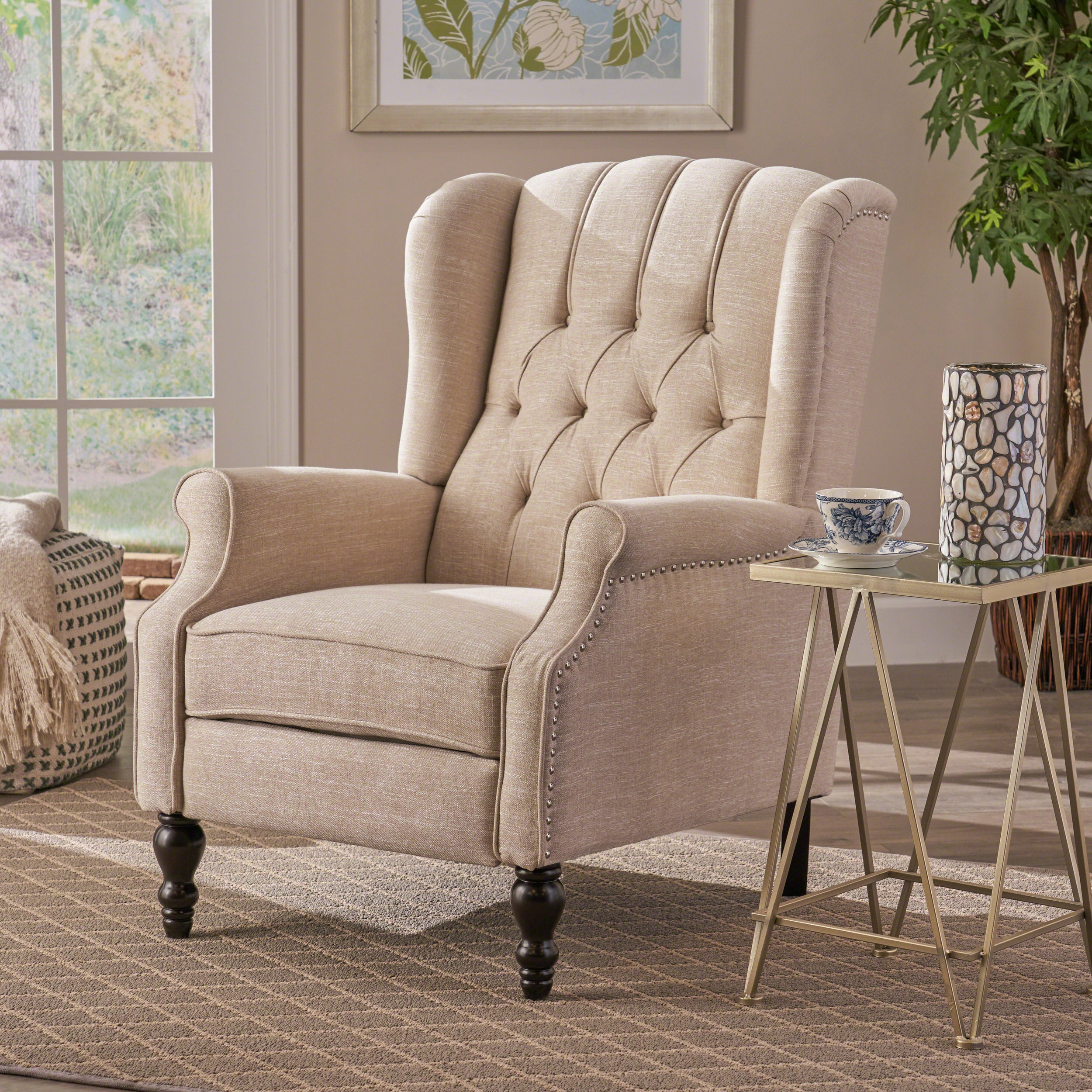 Tufted best sale back recliner