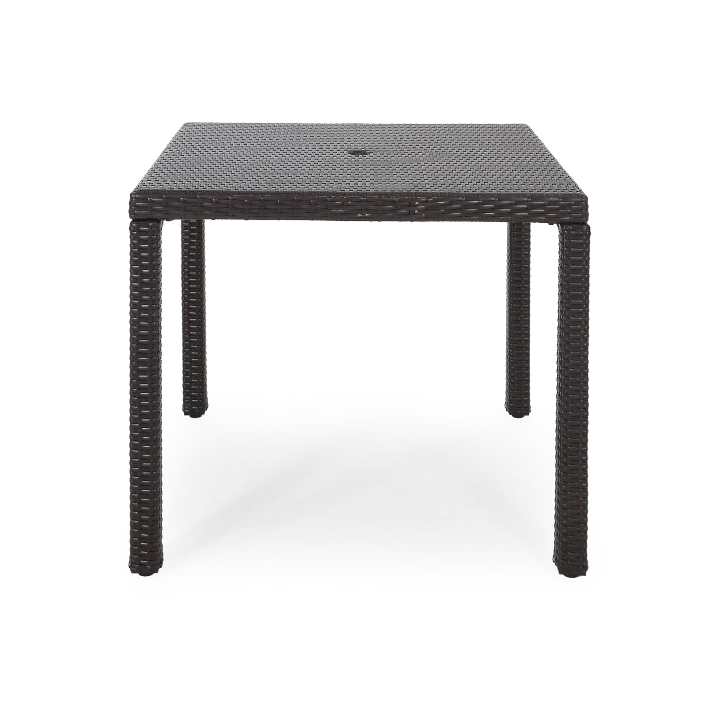 Edene Outdoor Multibrown Wicker Square Dining Table