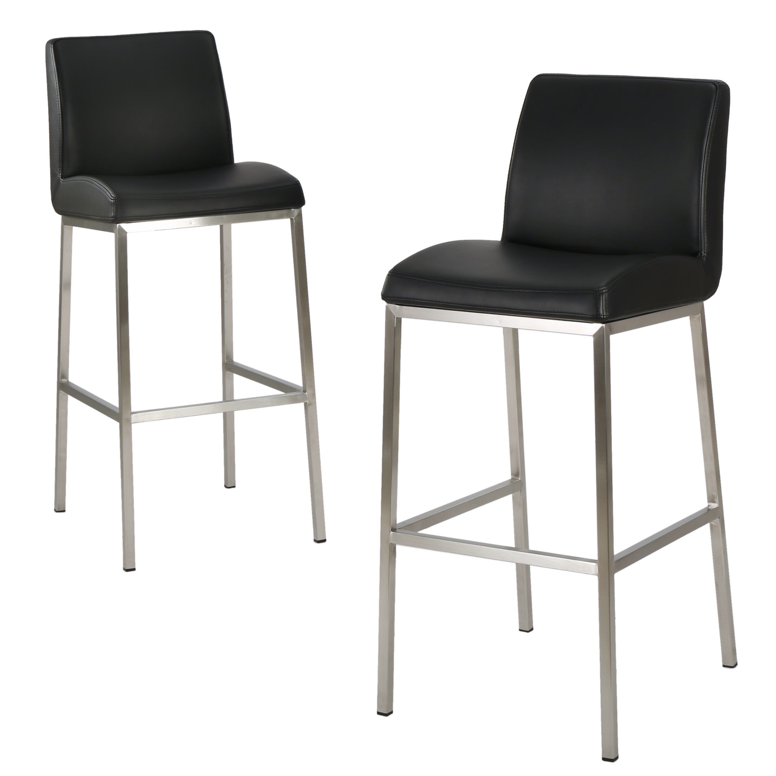 October 30-Inch Bonded Leather Barstool (Set of 2) – GDFStudio