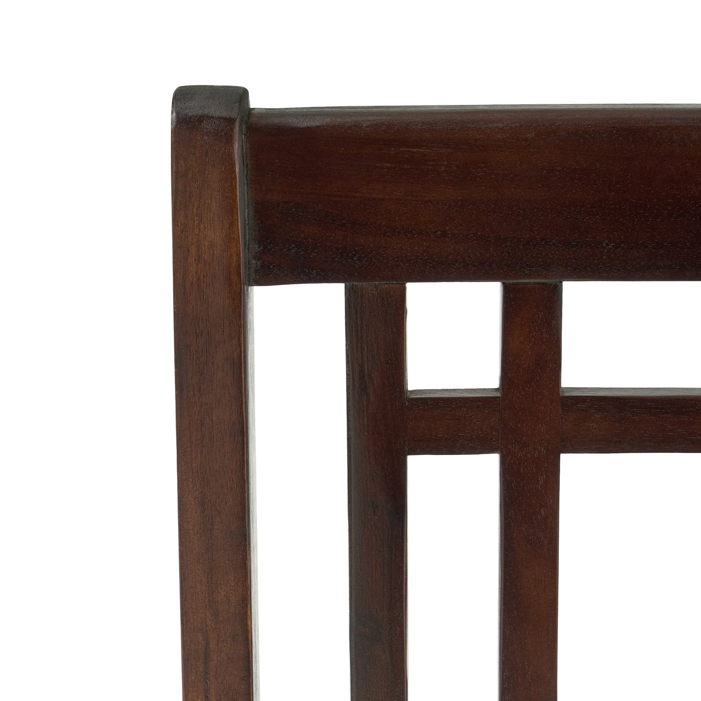 Etodens 26-Inch Brown Mahogany Acacia Counterstool with Beige Cushion (Set of 2)