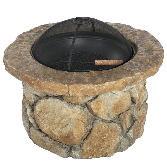 Taylor Outdoor Lightweight Concrete Wood Burning Fire Pit