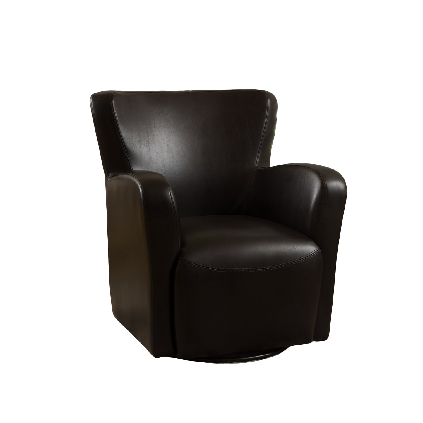 Almendro Bonded Leather Wingback Swivel Club Chair