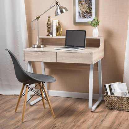 Troy Wood Computer Desk with Drawers