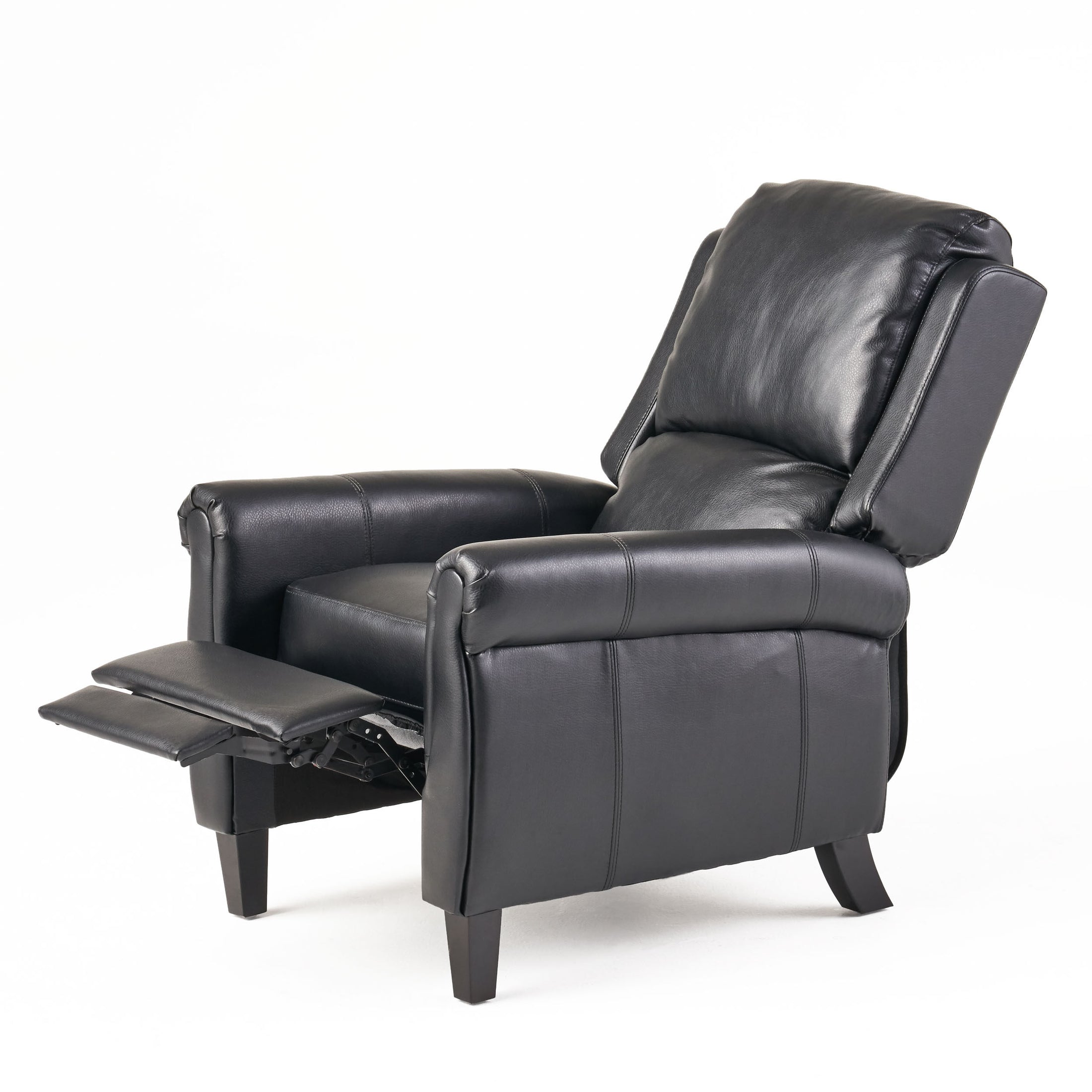 Lloyd Black Leather Recliner Club Chair GDFStudio