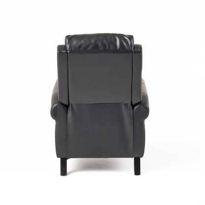 Lloyd Black Leather Recliner Club Chair