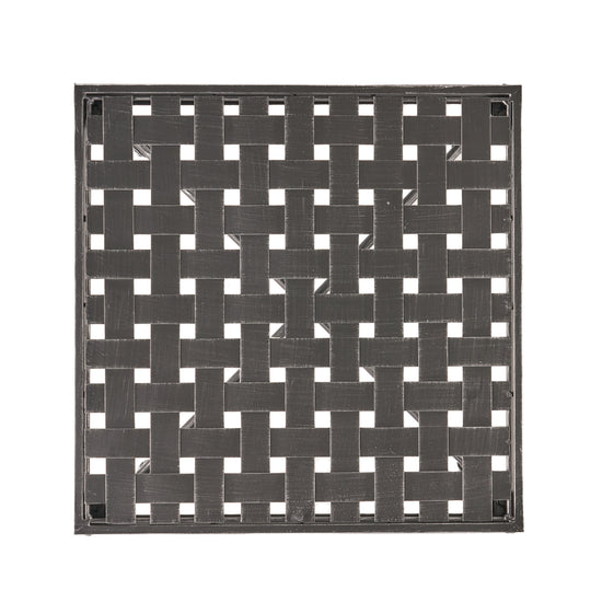 Kent Outdoor Black Iron Side Table GDFStudio