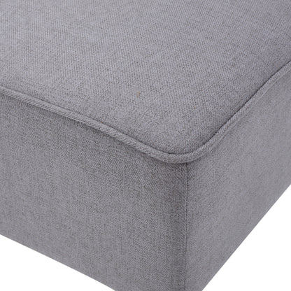 Charlotte Light Grey Fabric Settee